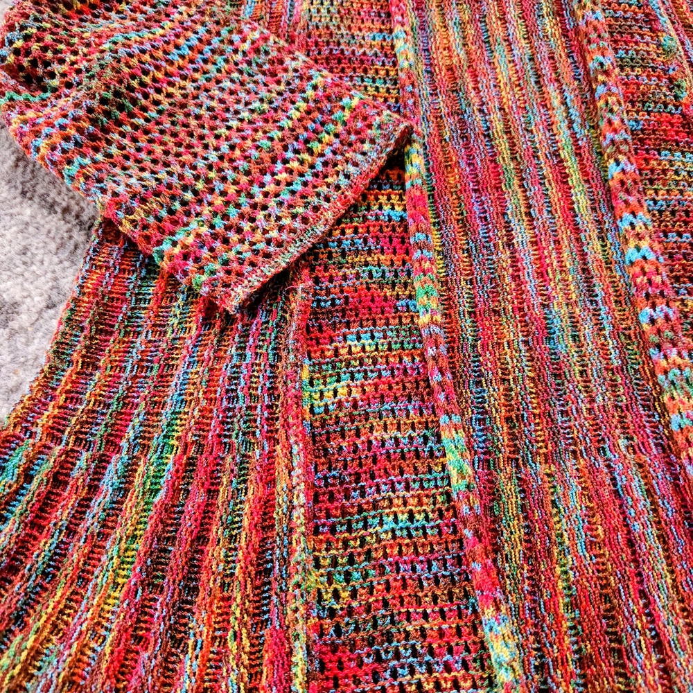 Rainbow Knit Fairycore Cottagecore Cardigan S